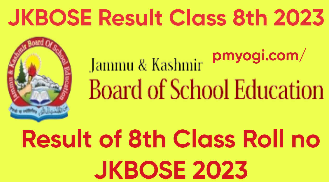 JKBOSE Result Class 8th 2024Result of 8th Class Roll No