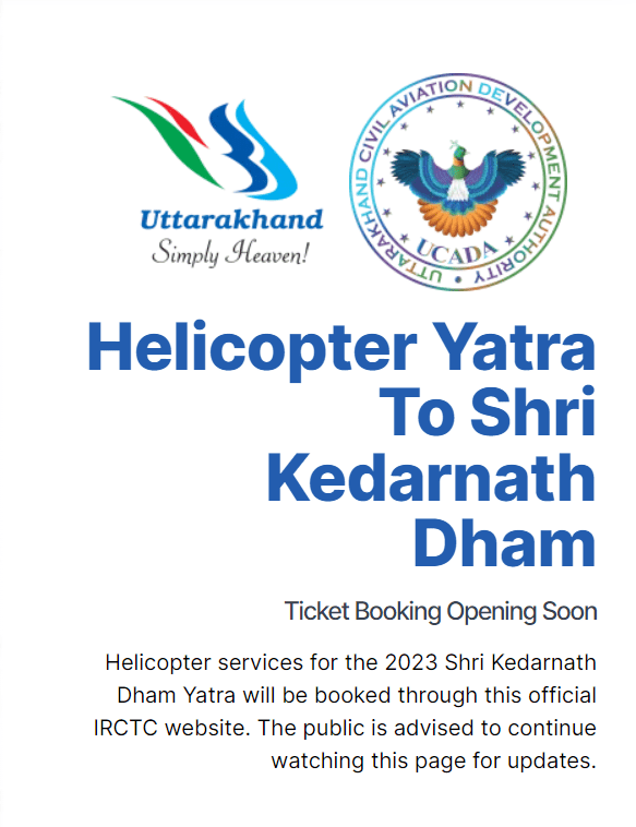 Kedarnath Helicopter Booking 2023