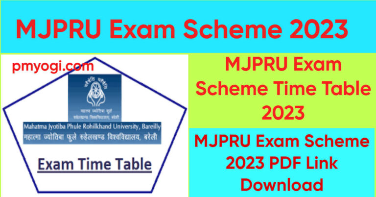 MJPRU Exam Scheme 2023