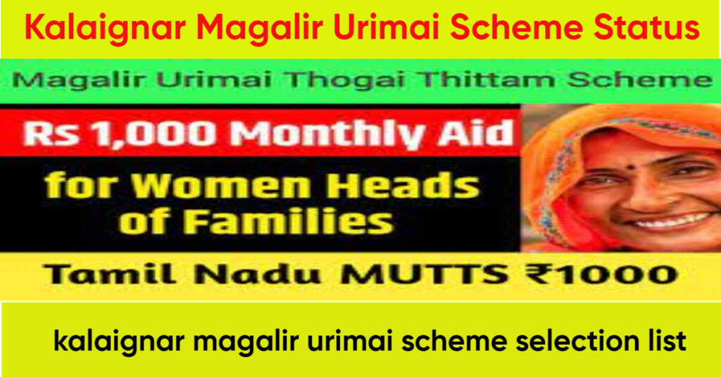 Kalaignar Magalir Urimai Scheme Status