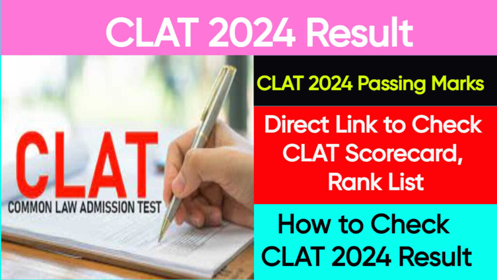 CLAT 2024 Result consortiumofnlus.ac.in. clat 2024 PM Yogi