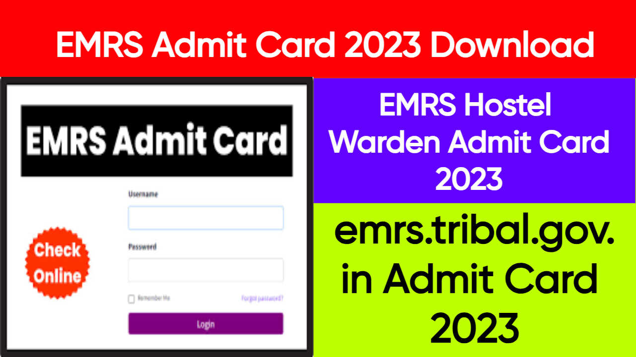 EMRS Admit Card 2023 Download PDF Here @emrs.tribal.gov.in AWBI