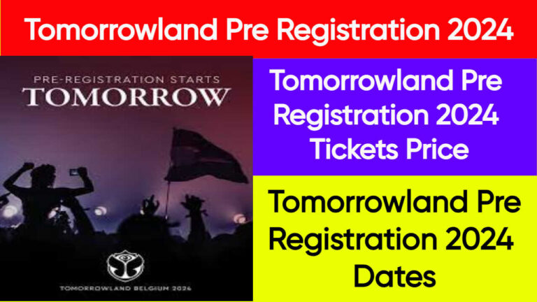 Tomorrowland Pre Registration