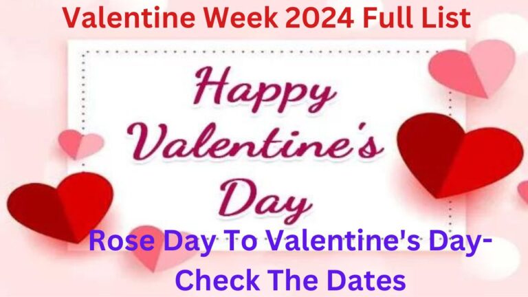 Valentine Week 2024 Full List