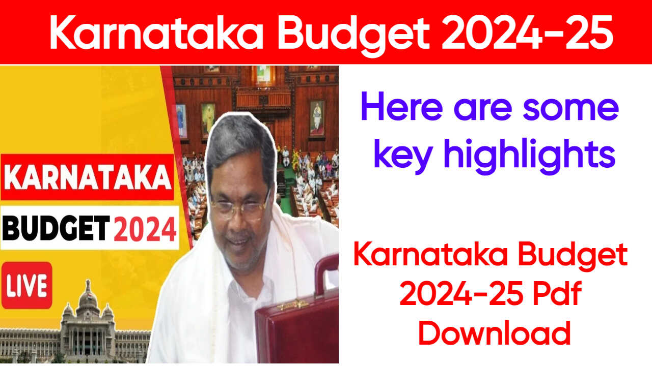 Karnataka Budget 202425 Pdf Download