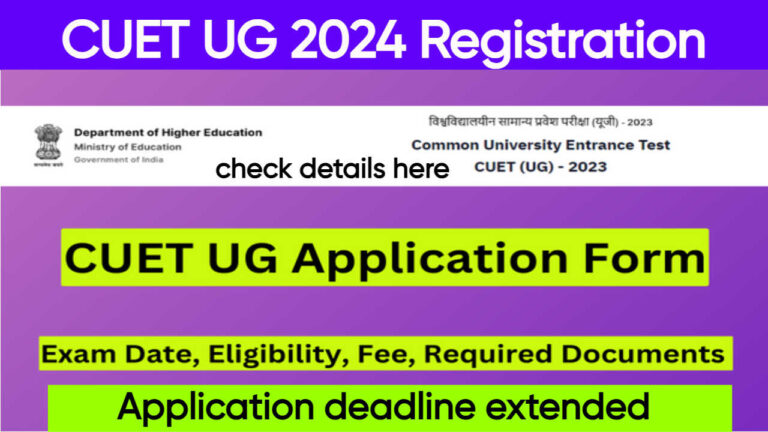 CUET UG 2024 Registration