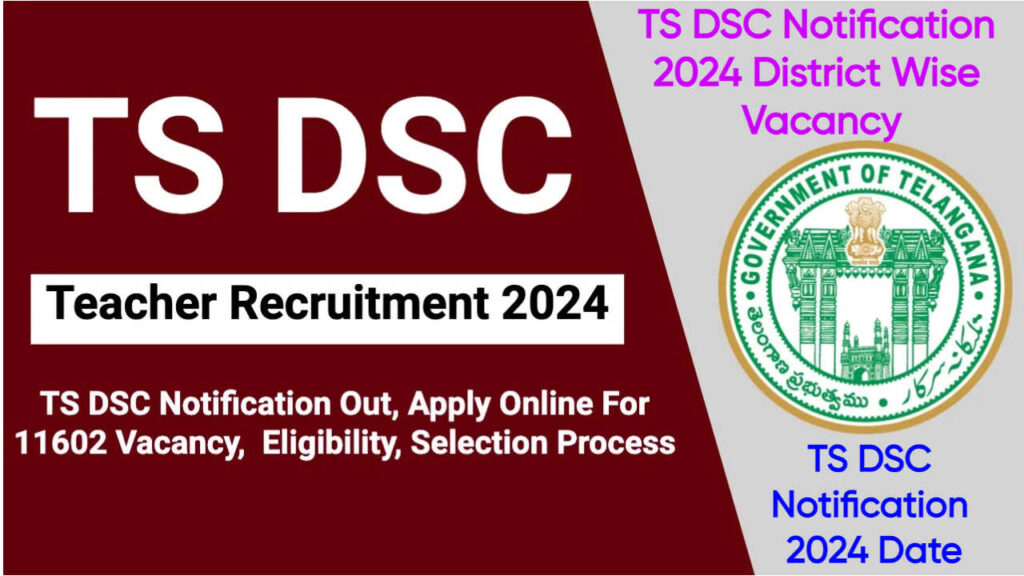 Telangana DSC Notification 2024Pdf Download,District Wise Vacancy