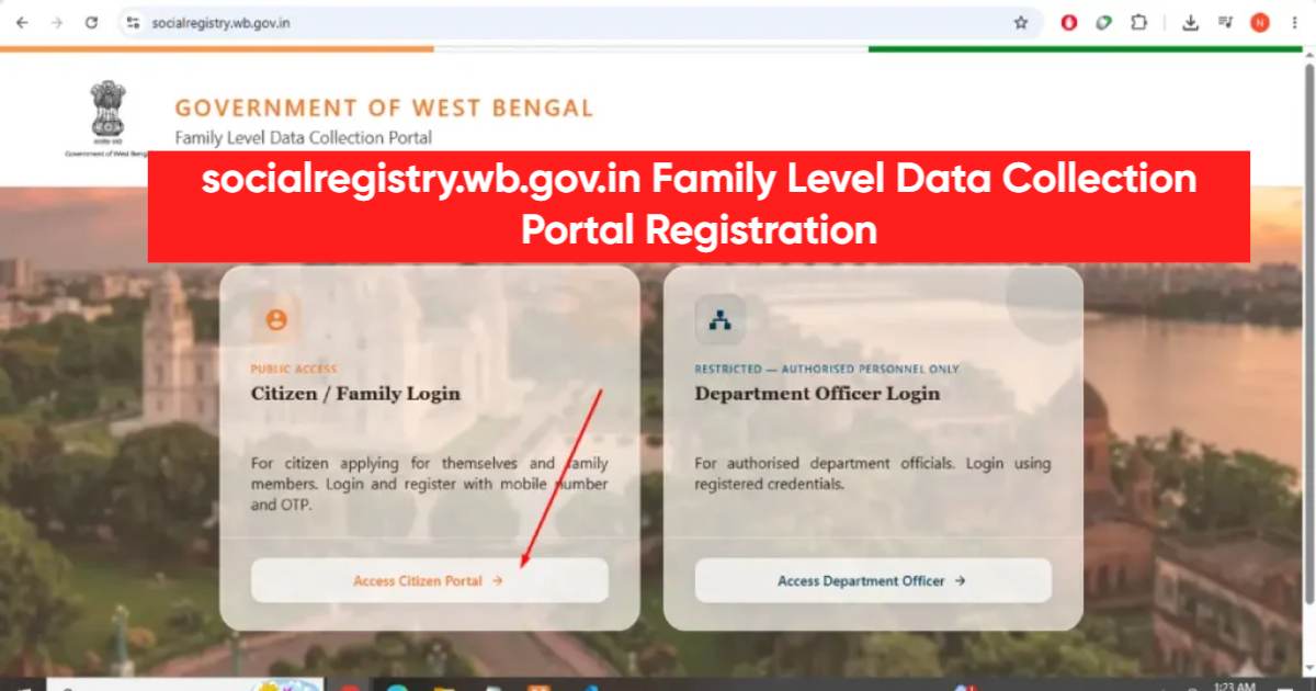 Family Level Data Collection Portal Registration